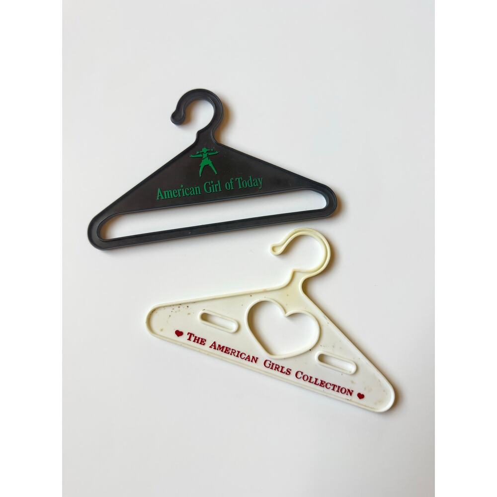 Vintage American Girl Doll Hangers Set of 2 Black White